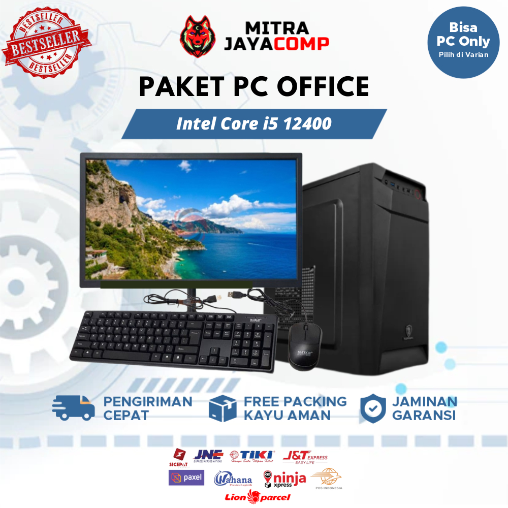Jual pc rakitan office fullset core i5 12400 ram 16gb