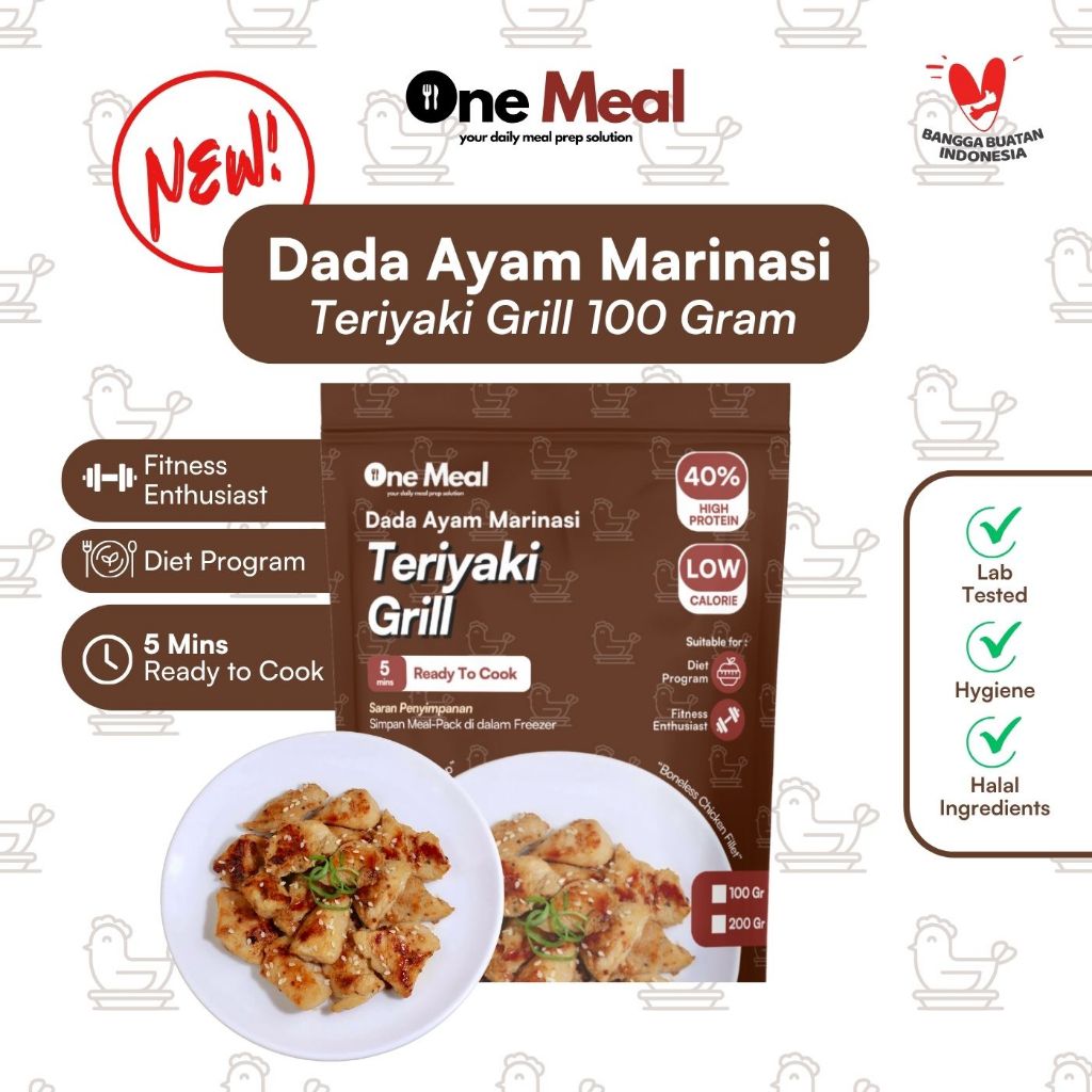 Jual Dada Ayam Fillet Teriyaki Lauk Marinasi 100 Gram Tinggi Protein