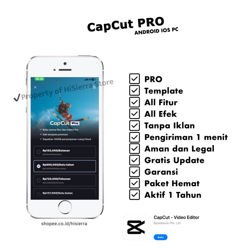 Jual Capcut Pro Untuk Editor Untuk Semua Device Shopee Indonesia
