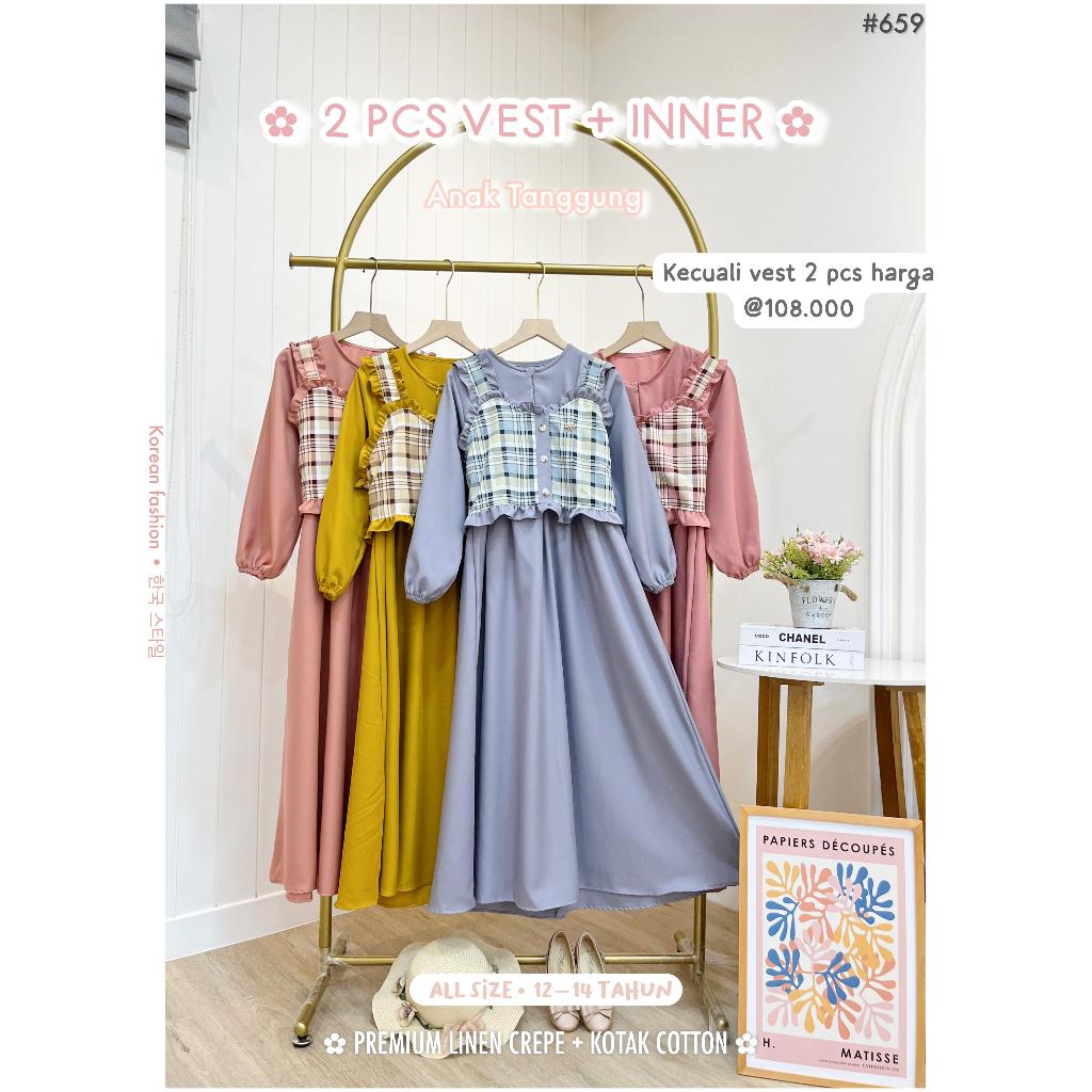 Two Mix - Baju Gamis Ramadhan Anak Perempuan - Raya Collection Anak Cewek Muslim 1-14 Tahun 4433B