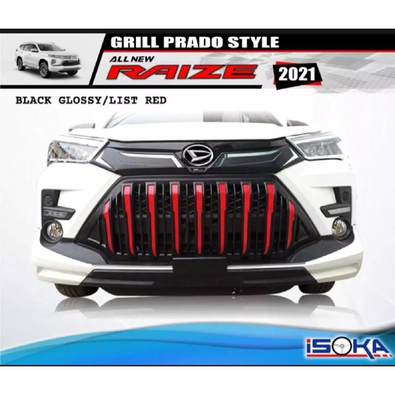 Jual GRILL DEPAN TOYOTA RAIZE MODEL ALPHARD & APOLLO GLOSY HITAM 2021 ...