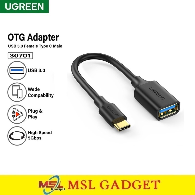 Jual UGREEN OTG Konverter Type C Male to USB 3.0 Female Flashdisk Mouse ...