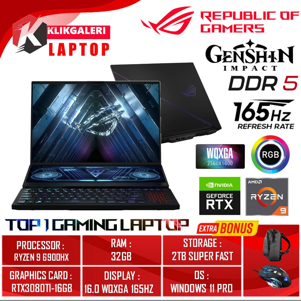 ASUS ROG Zephyrus Duo 16 GX650RX-XS97 – Schermo Secondario Per Notebook, Usato In Buone Condizioni