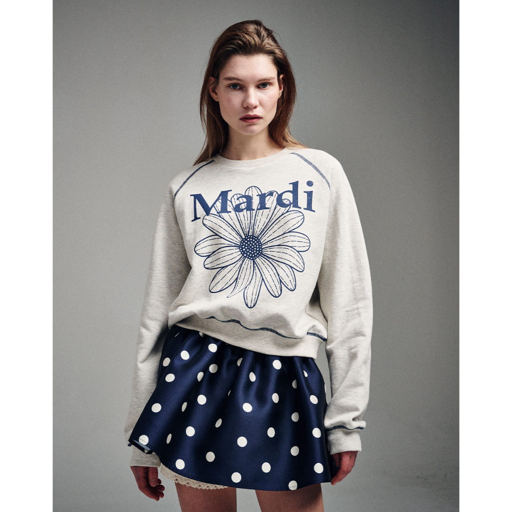 Mardi SWEATSHIRT FLOWERMARDI_OATMEAL TAUPE