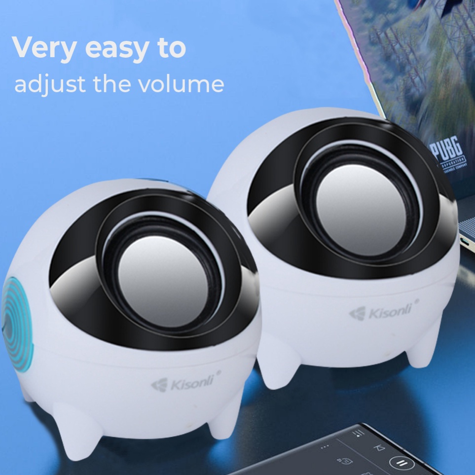 Jual TK Kisonli K8 Speaker Laptop Mini Usb Super Bass Putih | Shopee ...