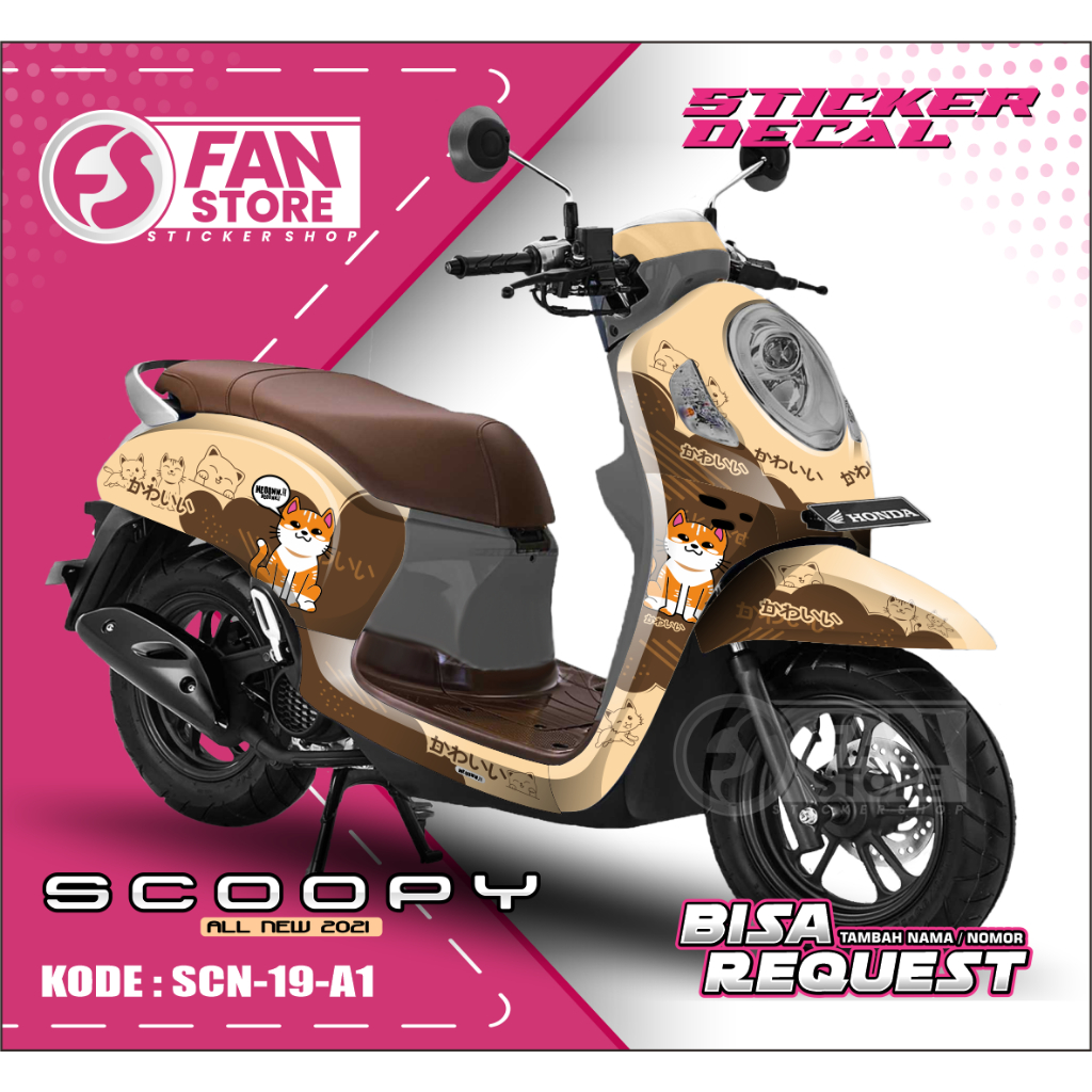 Jual Decal Scoopy New Fi 2021 full body Full Blok Decal New Scoopy CUTE ...