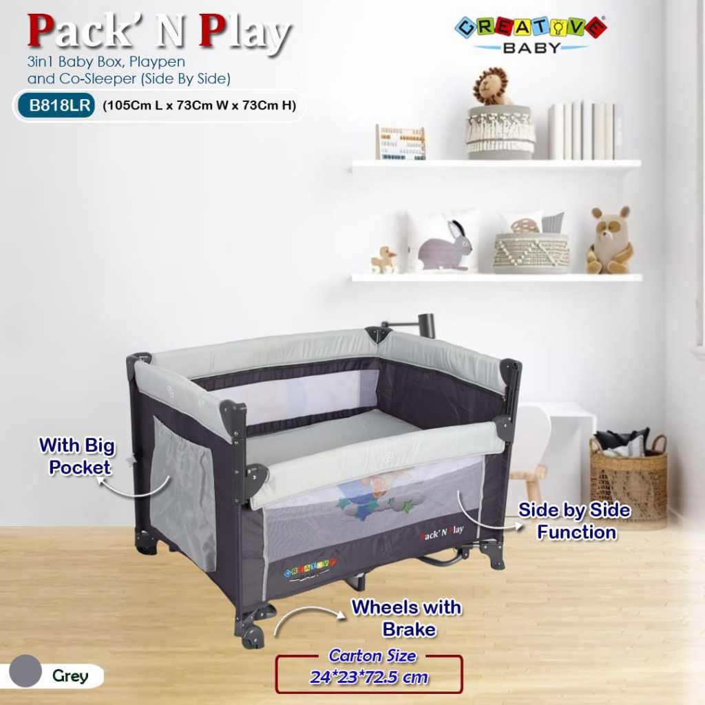 Jual BABY BOX 818 CREATIVE BABY PACK N PLAY BOX BAYI PERLENGKAPAN BAYI ...