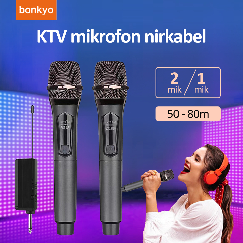 Jual Bonkyo Mikrofon Nirkabel Kartu Suara Rumah Ktv Bernyanyi Mikrofon Suara Luar Ruangan Suara