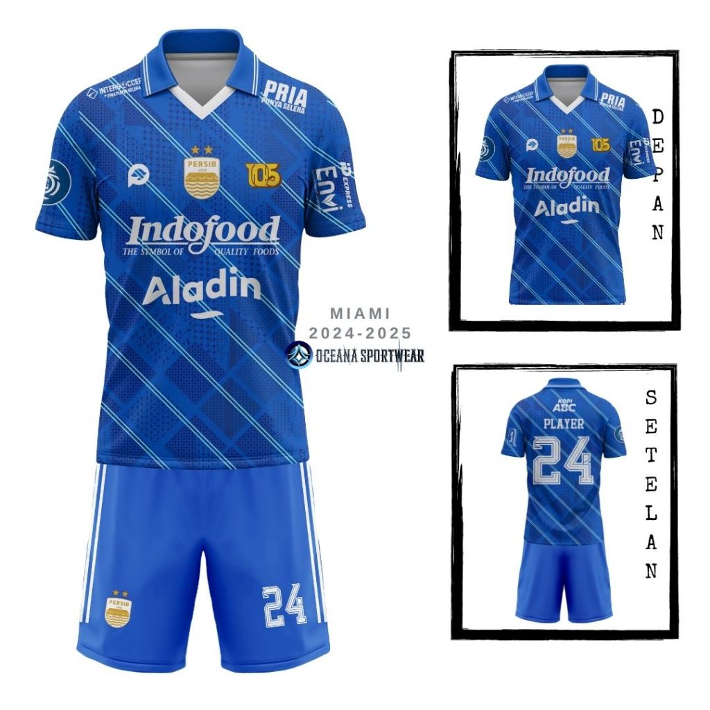 Jual JERSEY PERSIB HOME 2023 - 2024 PREMIUM GRATIS NAMA DAN NOMOR ...