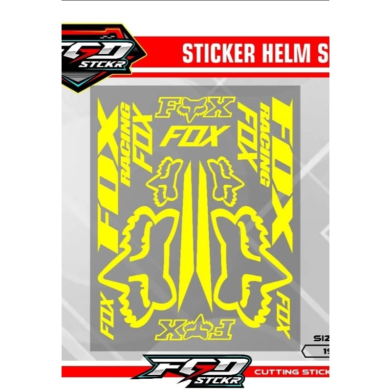 Jual stiker helm logo fox full set stabilo | Shopee Indonesia