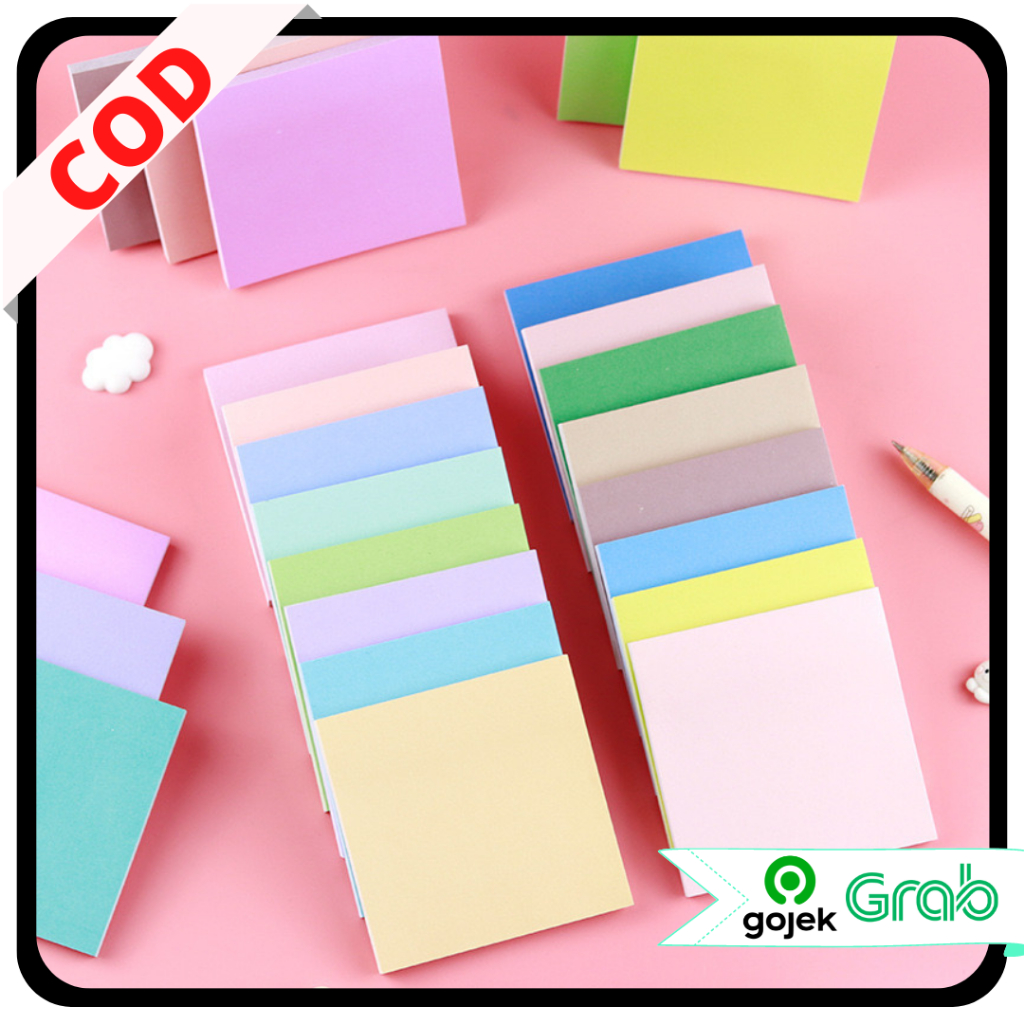 Jual KAISSO - [2 PCS] STICKY NOTES MEMOPAD PERSEGI MOTIF POLOS ...