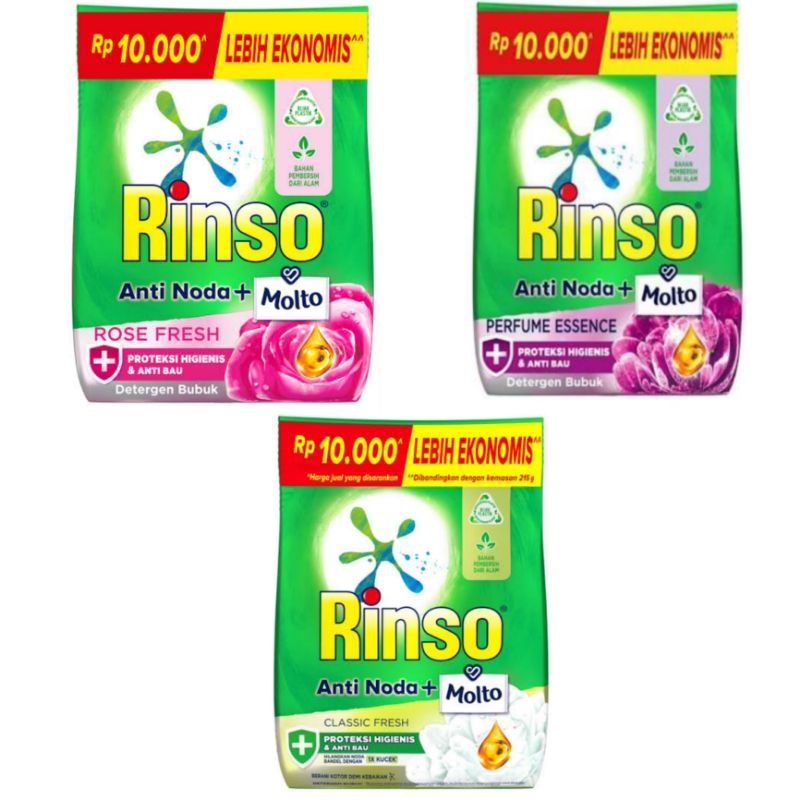 Jual RINSO ANTI NODA DETERGEN BUBUK 400 GR | Shopee Indonesia