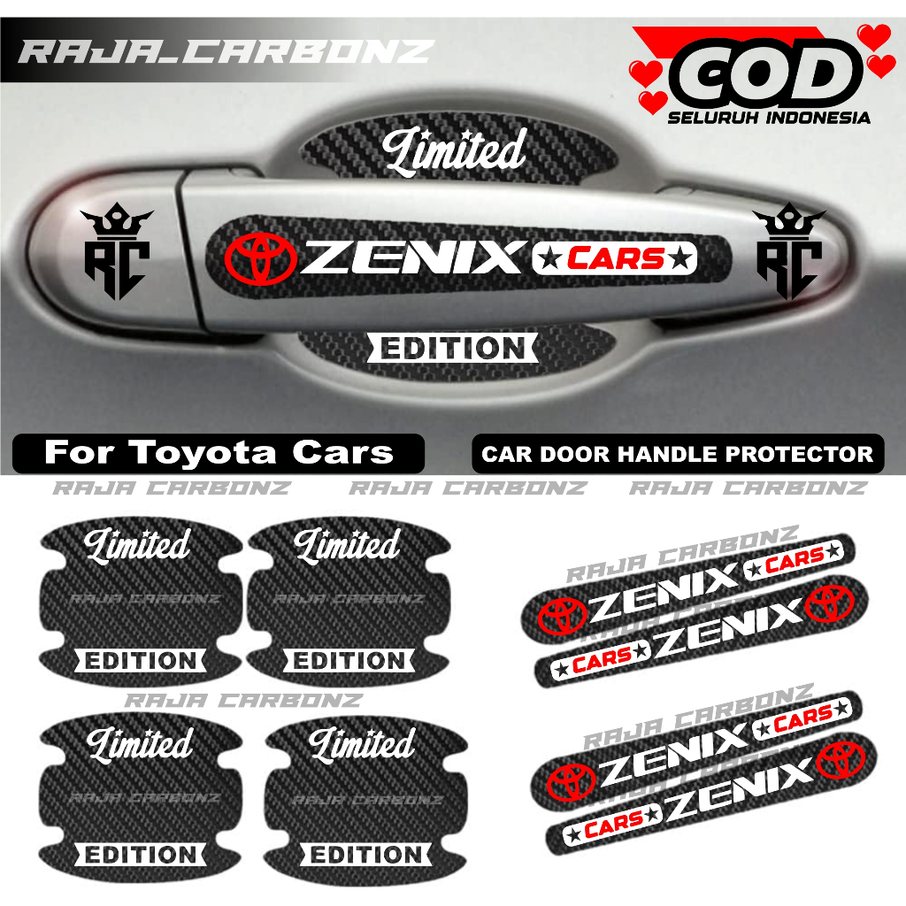 Jual 8Pcs Stiker Pelindung Gagang Pintu Mobil Toyota Innova Zenix ...
