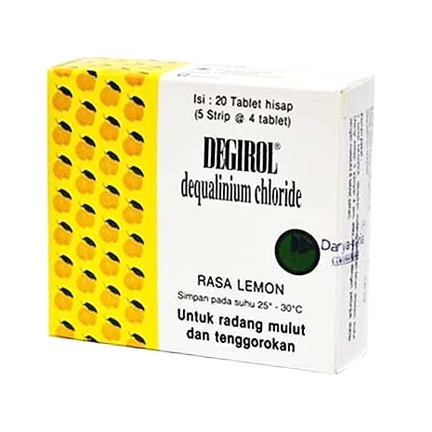 Jual DEGIROL 1 Box isi 5 Strip @ 4 Tablet - Radang Mulut Tenggorokan 20 ...