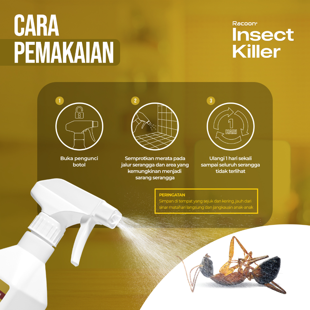 Jual Insect Killer Spray RACOON / Spray Anti Kecoa & Semut Basmi ...