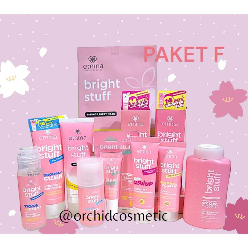 Jual Bisa Cod Emina Paket F Bright Stuff Lengkap Hemat Emina Paket