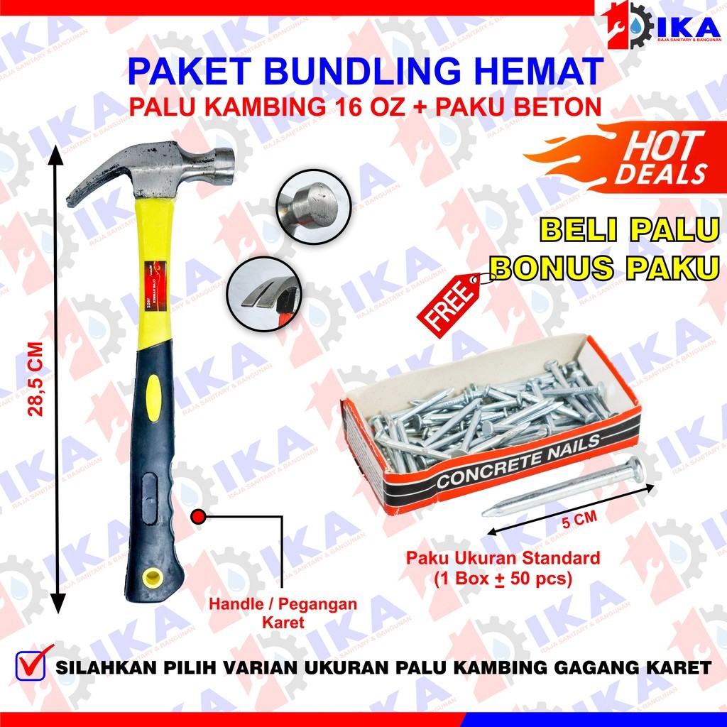 Jual Palu Kambing bonus paku / Palu Martil Kambing 8, 12, 16 oz Gg ...