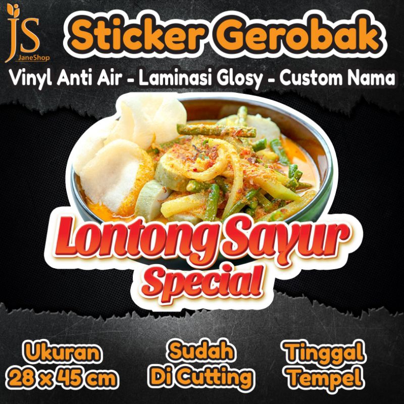 Jual Sticker Kaca Gerobak / Etalase | Crombolini | Bakso Aci | Ukuran ...