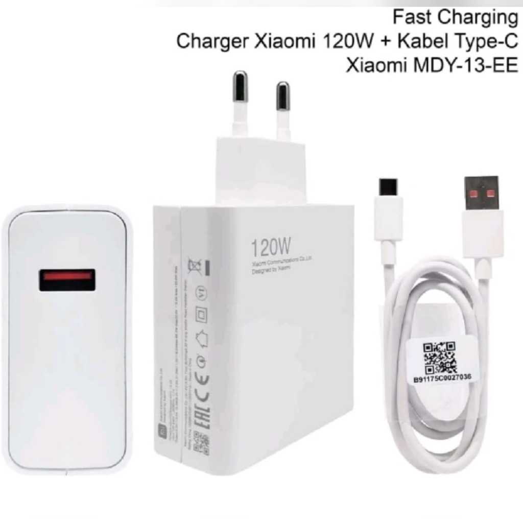 Charger Xiaomi 120 Watt Turbo Fast Charging Usb Kabel Type C/type micro  Charger Kabel Handphone