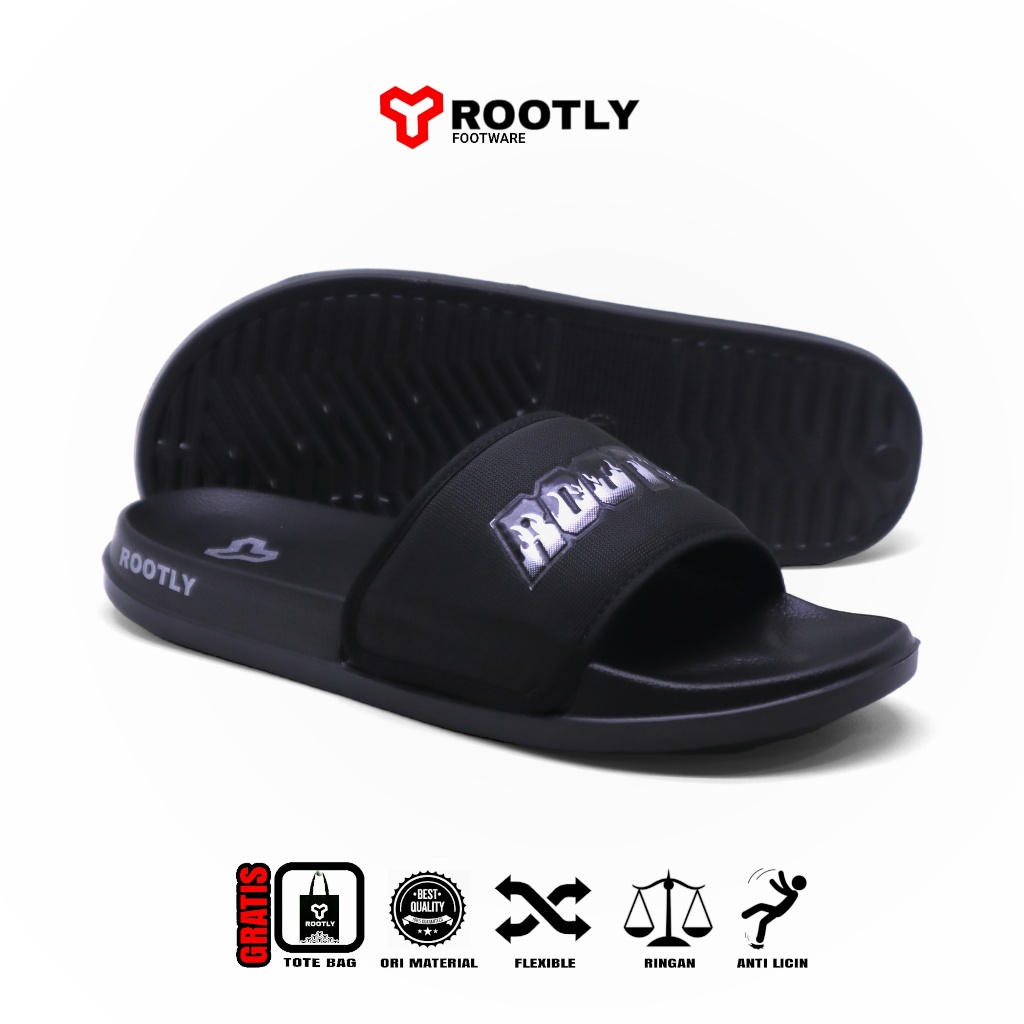 Jual Rootly - Sandal Selop Simple Flazz Api Silver | Shopee Indonesia