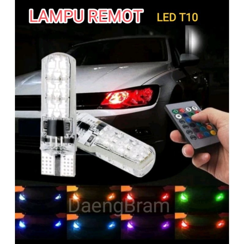 Jual LAMPU REMOTE LED T10 COLOK MOTOR MOBIL | Shopee Indonesia