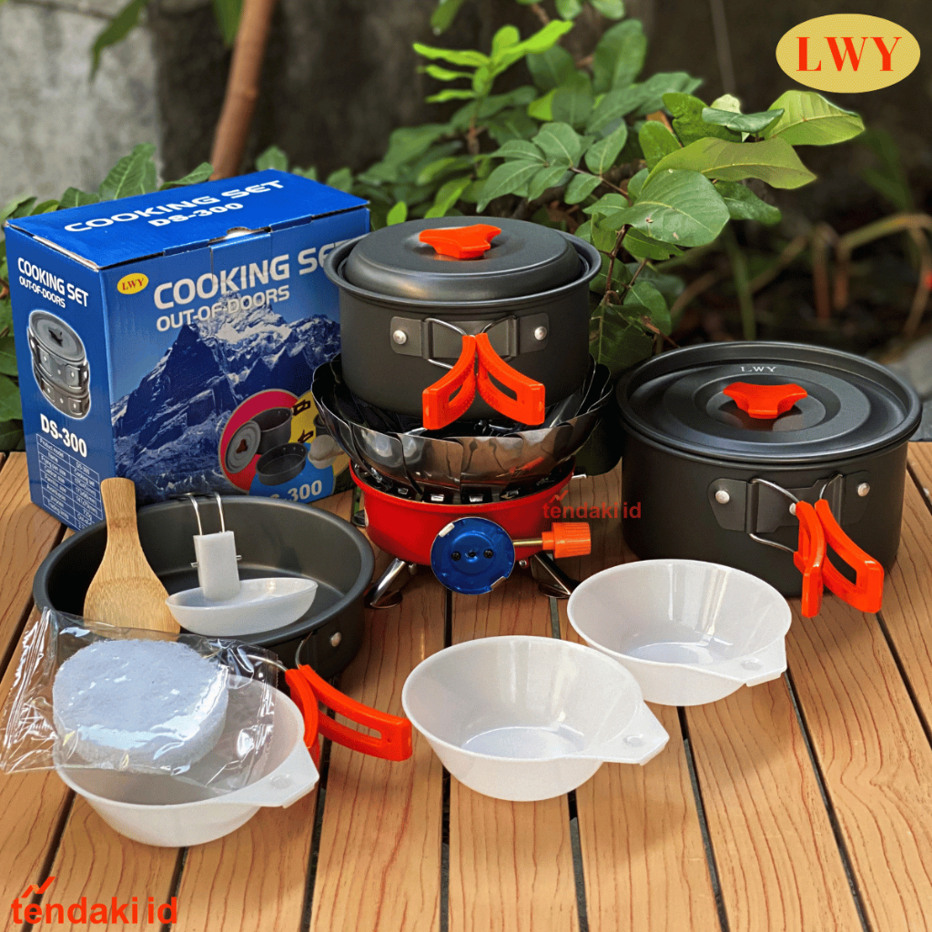 Jual Paket Alat Masak Cooking Set Ds Kompor Wp Kompor Mawar Kompor Camping Windproof