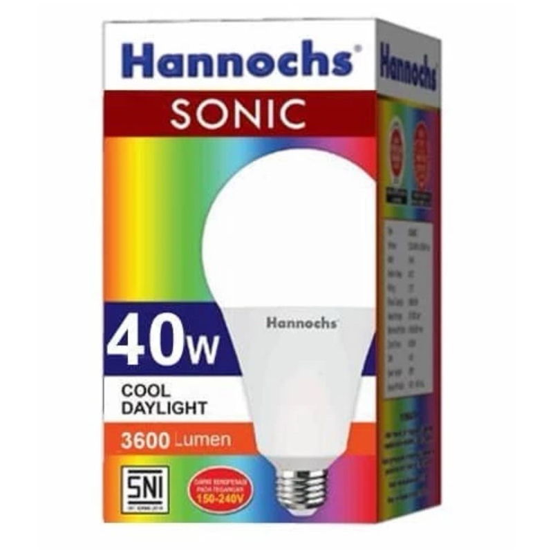 Jual Lampu Led Hannochs Sonic 40 Watt 40W Cahaya Putih | Shopee Indonesia