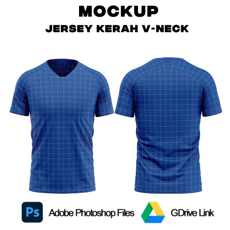 Jual Mockup Jersey Kerah V-Neck | PSD Photoshop | Shopee Indonesia