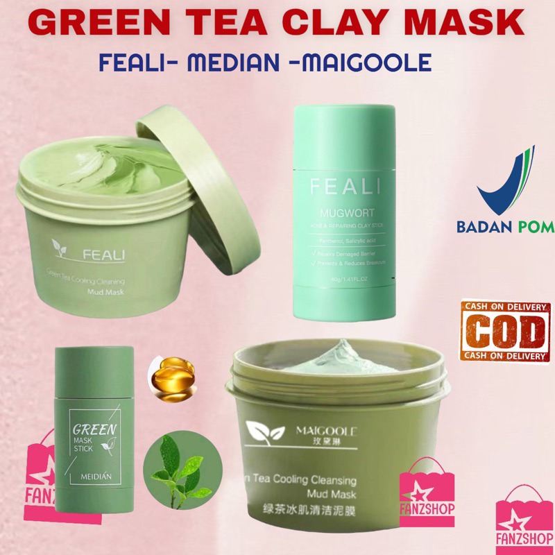 Jual MASKER GREEN TEA Cleansing Clay Mask 100GR MASKER WAJAH GREENTEA