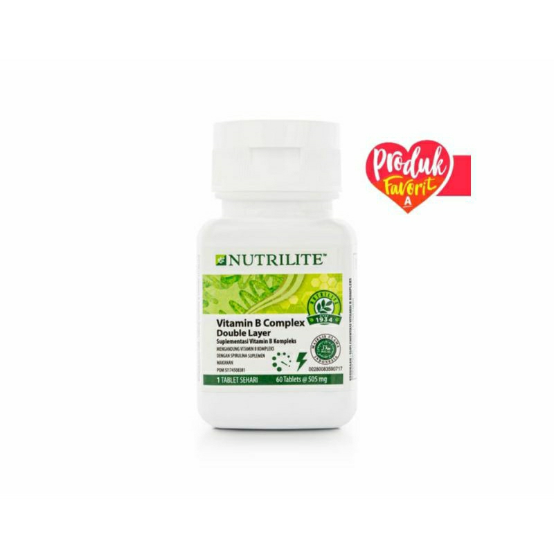 Jual Nutrilite Vitamin B Complex Double Layer Original Amway 60 Tablet Shopee Indonesia