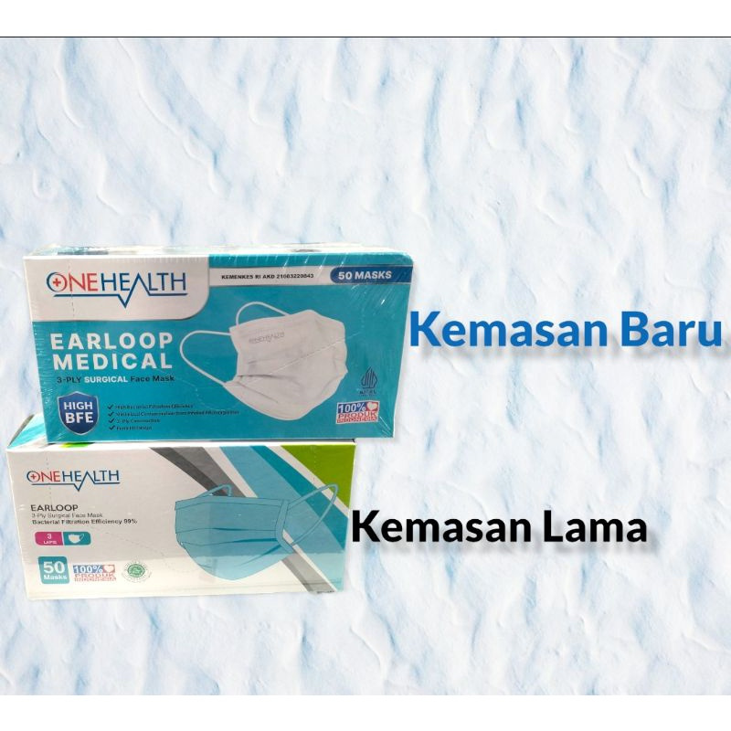 Jual ONE HEALTH MASKER SURGICAL 3ply MASKER MEDIS ALKES MEDAN ALAT ...