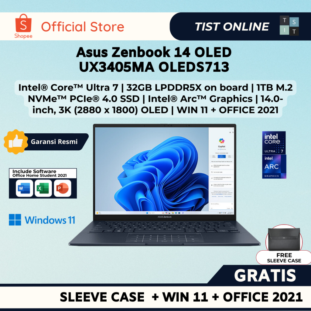 Jual Asus Zenbook Oled Ux Ma Oleds Ultra H Gb Tb Ssd