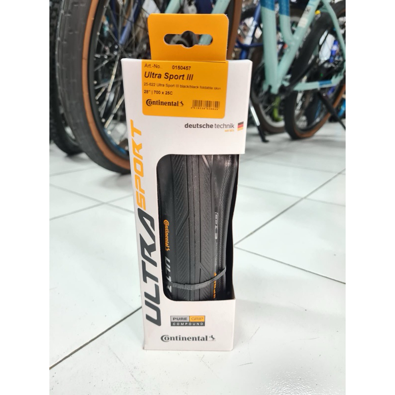 BAN LUAR CONTINENTAL ULTRA SPORT III 700C BLACK Kevlar Sepeda Roadbike