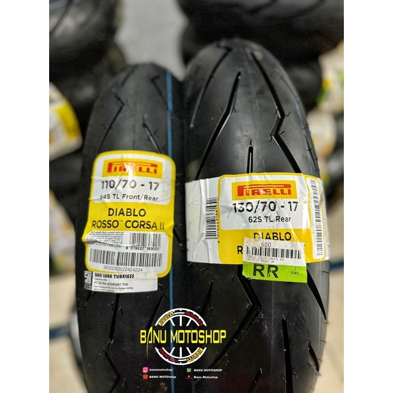ピレリ ロッソ コルサ 120/70ZR17 MM79(い836）（Jual Paket Pirelli 