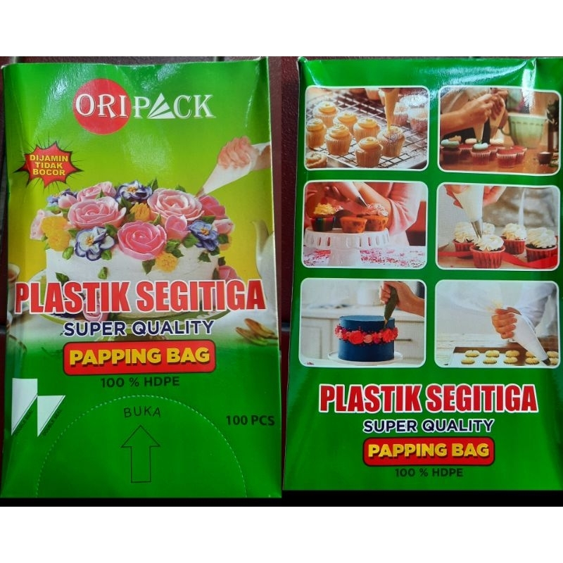 Jual Plastik Segitiga/ Paping Bag Merk Oripack Isi 100pcs | Shopee ...