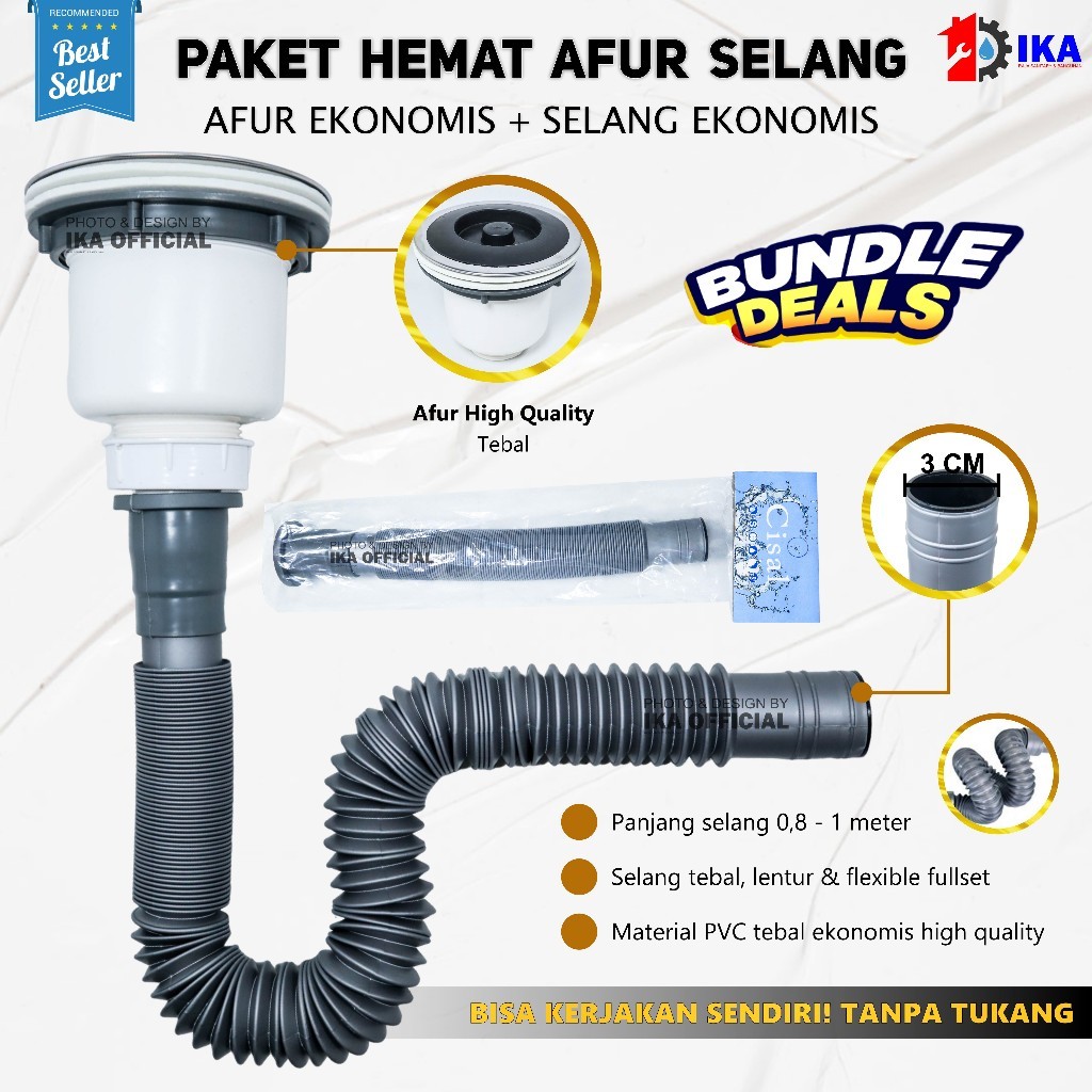 Jual Satu Set Afur Lengkap Afur Bak Cuci Piring + Selang BCP Stainless ...