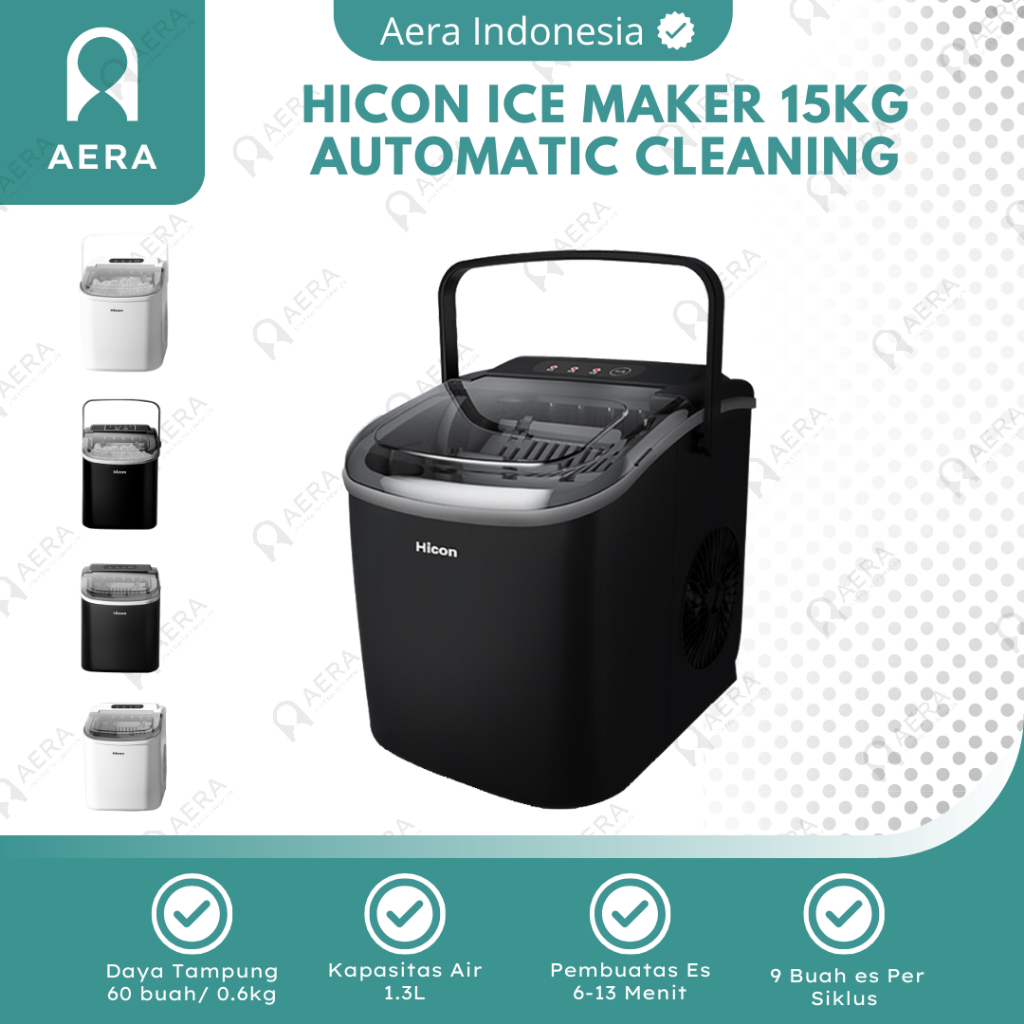 Jual Hicon Ice Maker 15kg Automatic Cleaning Mesin Pembuat Es Batu