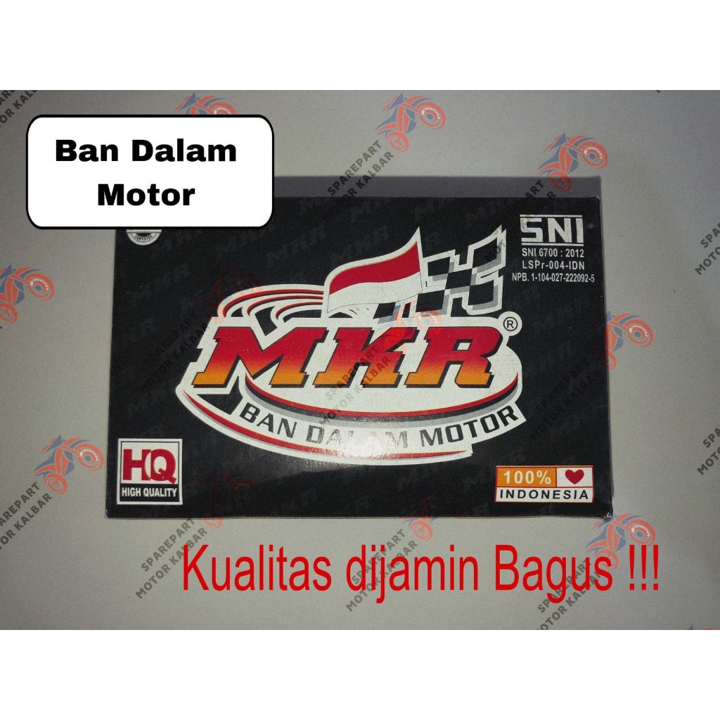 Jual Ban Dalam Motor Cocok Untuk Motor BEBEK R17 / MATIC R14 Merek MKR ...