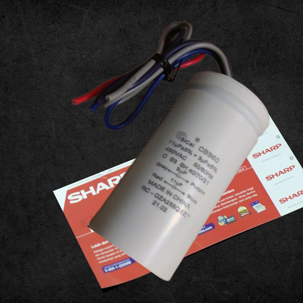 Jual ORIGINAL Kapasitor Mesin Cuci Sharp 2 Tabung 11+3 uHF Capacitor ...