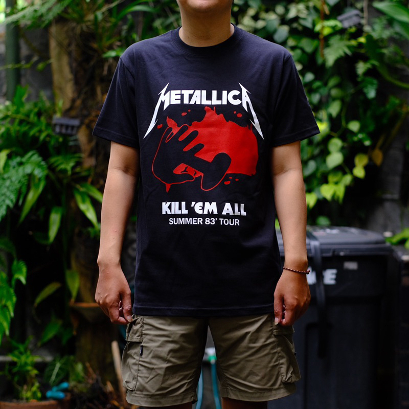Jual Kaos Band Musik Metallica Kill Em All Tour | Shopee Indonesia