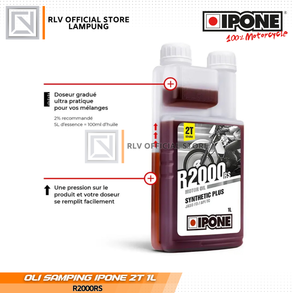 Jual Oli Ipone R2000 rs strawberry 2T 1L - Pelumas Oli samping motor ...