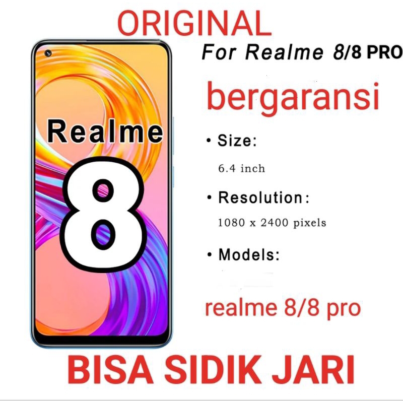 Jual LCD TOUCHSCREEN REALME 8 - 8 PRO - RMX3081 - RMX3085 ORi bisa ...