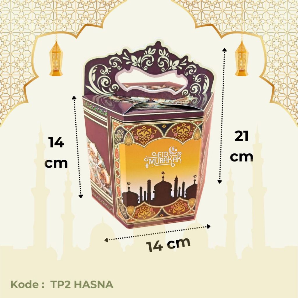 Jual Box Lebaran 2 Toples 500gr TP2 HASNA / Dus Jinjing Hampers ...