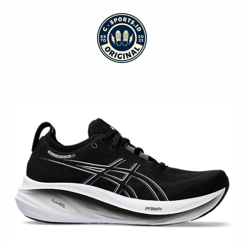 Jual Sepatu Lari Pria Asics Gel Nimbus Wide Black Graphite Grey