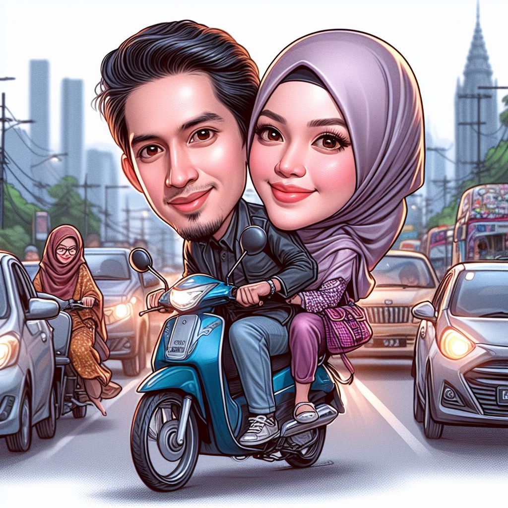 Jual Edit Foto Karikatur Naik Motor - Unik & Proses Cepat | Shopee ...