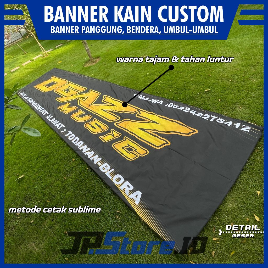 Jual Custom Banner Kain Bendera Baliho Spanduk Kain Permeter | Shopee ...