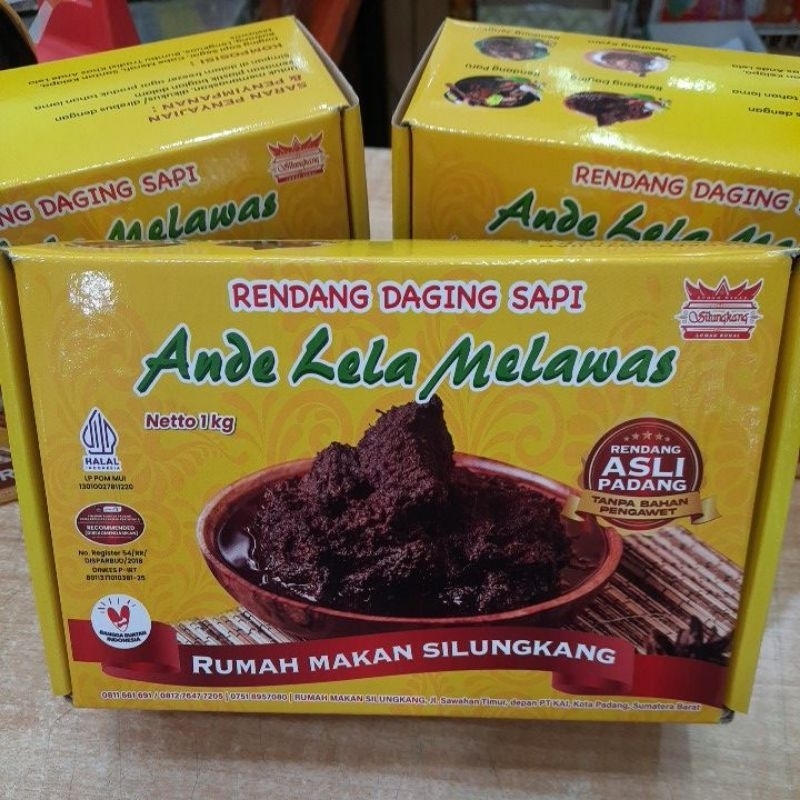 Jual Rendang Daging Sapi Ande Lela Melawas 1kg | Shopee Indonesia