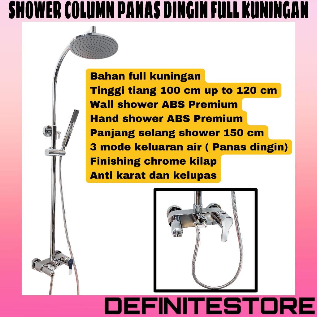 Jual Shower Tiang Set Kuningan Panas Dingin Anti Karat Shower Mandi ...