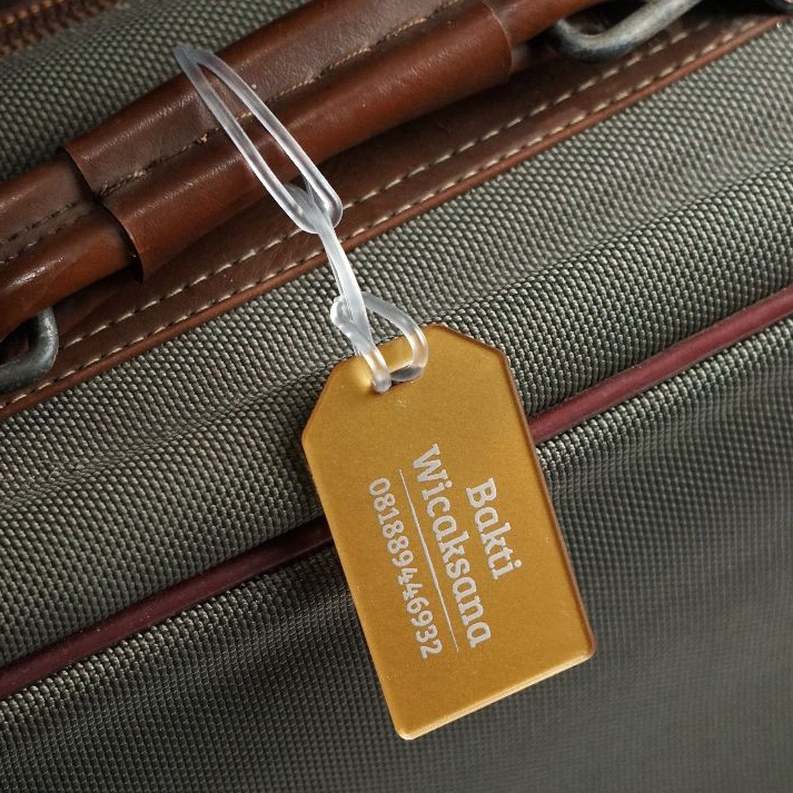 Jual Gantungan Tag Tas Koper Akrilik Luggage Tag Bag Custom Nama