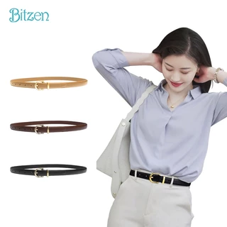 Bitzen Ikat Pinggang Wanita Kulit Sapi Slim Casual Belt Wanita Dengan Gesper Sabuk Pinggang Wanita Tali Pinggang Wanita